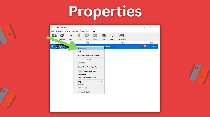 Right click and choose Properties