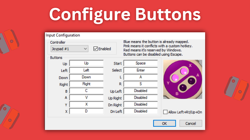 Configure buttons