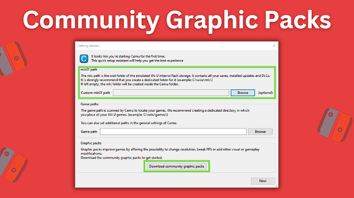 Download the community graphic packs for Cemu