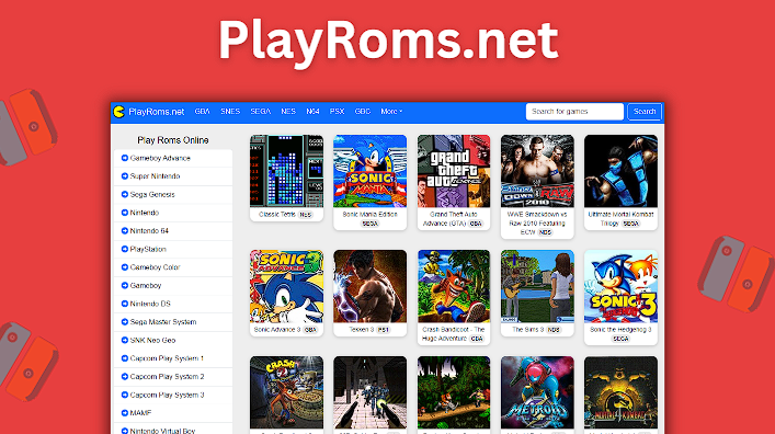 PlayRoms.net is the #1 site on our list for playing emulator games online right from your browser