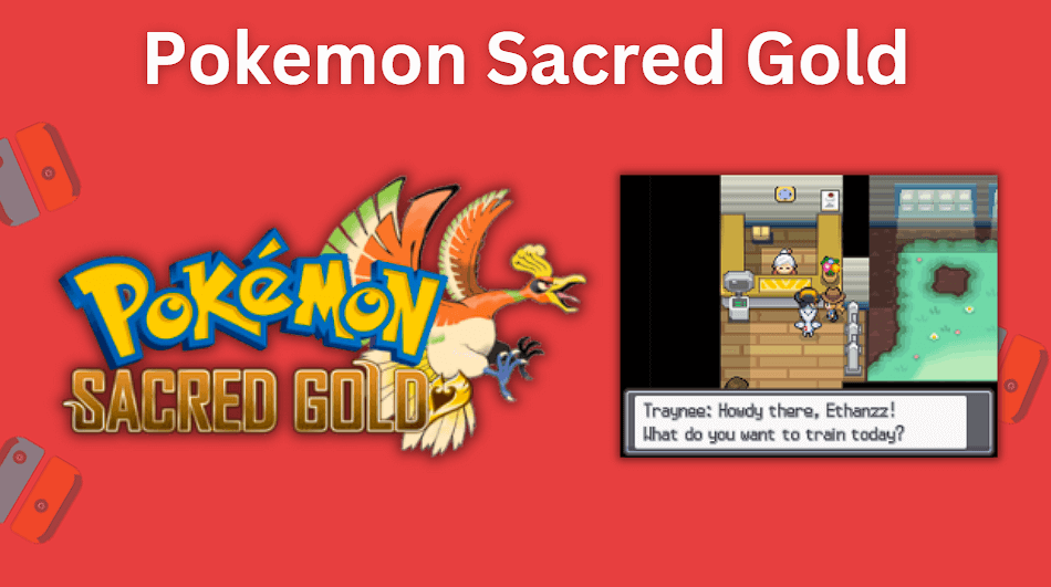 Pokemon Sacred Gold gameplay and logo