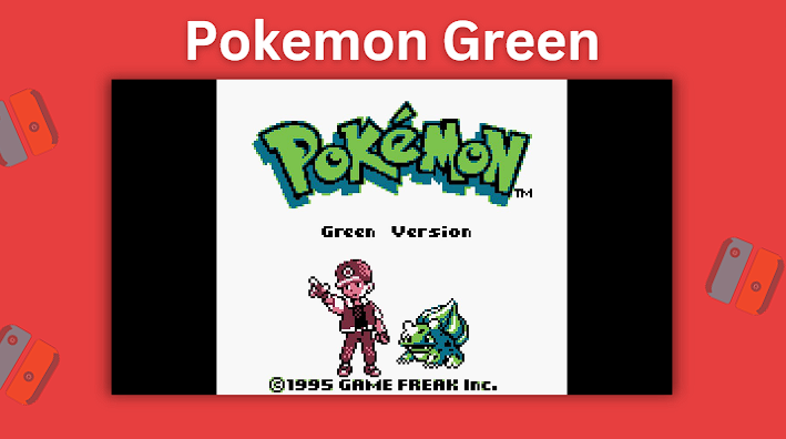 The Pokemon Green in English ROM hack title screen