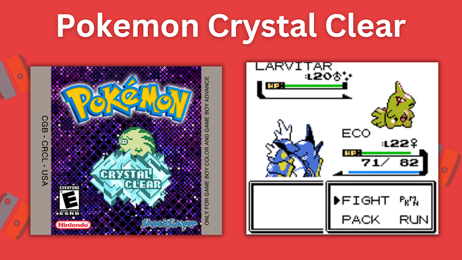 Shiny Larvitar in Pokemon Crystal Clear